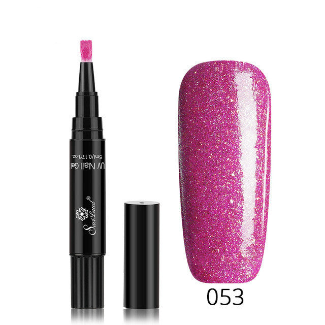 3 In 1 Gel Nail Varnish Pen Glitter One Step Nail Art Gel Polish Hybrid 3 In 1 Gel Nail Varnish Pen Glitter One Step Nail Art Gel Polish Hybrid